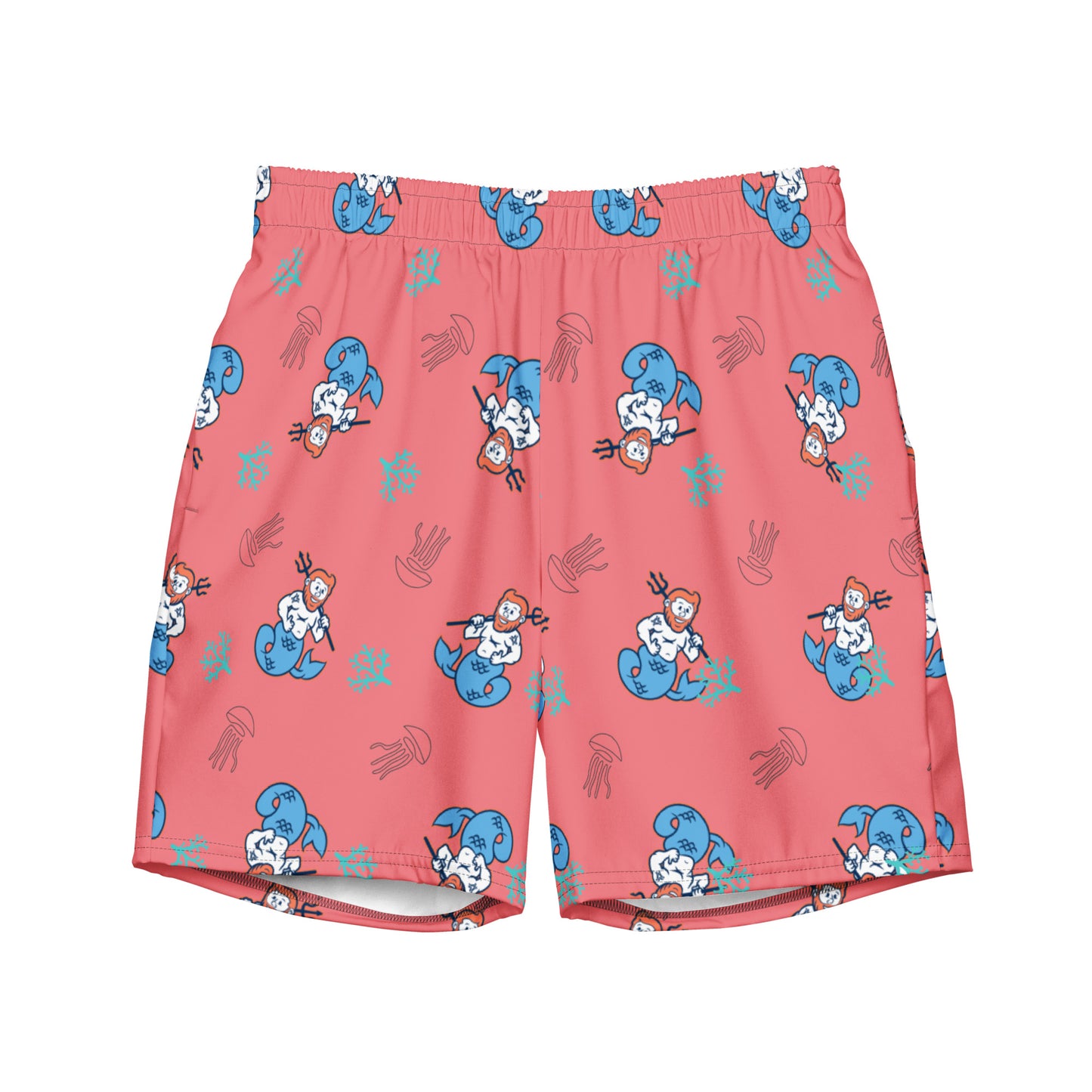 It's not Pink, It's Salmon! Creature of the Sea Men's swim trunks